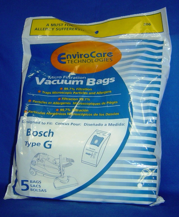 PAPER BAGS, BOSCH "TYPE G" CANISTER, 5 PK
