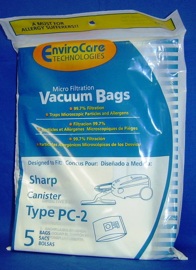 PAPER BAGS, SHARP CANISTER - 5 PK MICROLINED